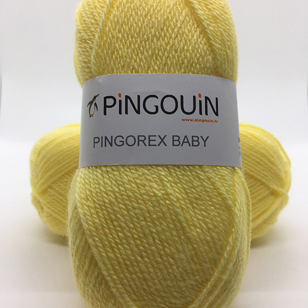 Lot 5 Pelotes Pingouin Pingorex Baby 100% Acrylique - Blanc Pur, Made In France, Aiguille 2.5-3